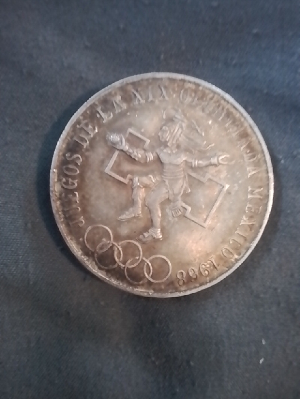 Silver-Colored Home Games Collectible Coin Décor 1968 Olympics Mexican Silver